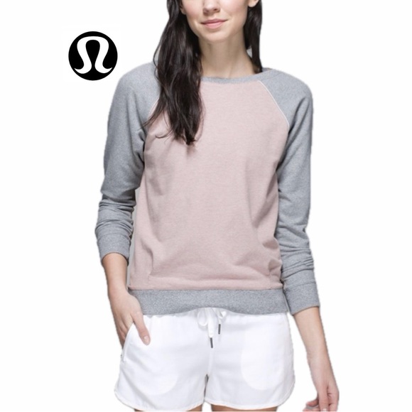 lululemon athletica Sweaters - EUC! LULULEMON 🍋 Women’s Crew Love Pullover Heathered Berry/Medium Grey Size 6